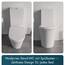 Bernstein Stand-WC mit Spülkasten CT1099, Stand-WC aus Keramik in Weiß - inkl. WC-Deckel aus Duroplast mit Absenkautomatik - Wasseranschluss oben