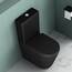 Mai & Mai Stand-WC 108T aus Keramik spülrandloses-WC matt schwarz 36x63x82cm bodenstehende-Toilette inkl. Spülkasten