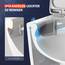 Rainsworth Spülrandlos Wand-WC Tiefspül Toilette - Hänge Toiletten mit effizienter Spültechnik, Kloschüssel inklusive WC-Sitz mit Absenkautomatik und Schnellspanner, Weiß, 48,5 cm lang