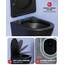 Rainsworth Wand WC Spülrandlos - Hänge Toilette Kraftvolle Spülung, mit effizienter Spültechnik, Kloschüssel inklusive WC-Sitz mit Absenkautomatik und Schnellspanner, Schwarz, 48,5 cm