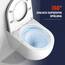Rainsworth Hänge WC Spülrandlos Toilette - 360° Einloch Superspin Spülung Wand WC, Toilettenbecken Toilettenspülung Geräuscharm, Kloschüssel und WC Sitz mit Absenkautomatik, Weiß, 48.5cm lang