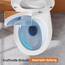 Hänge WC Toilette aus Keramik mit Toilettendeckel mit Absenkautomatik - Wand WC Spülrandlos mit Einloch-Superspin-Spülung - Toilettenschüssel Weiß mit Nano Beschichtung