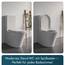 Bernstein Stand-WC mit Spülkasten CT1099, Stand-WC aus Keramik in Weiß - inkl. WC-Deckel aus Duroplast mit Absenkautomatik - Wasseranschluss oben