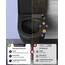 Rainsworth Wand WC Spülrandlos - Hänge Toilette Kraftvolle Spülung, mit effizienter Spültechnik, Kloschüssel inklusive WC-Sitz mit Absenkautomatik und Schnellspanner, Schwarz, 48,5 cm