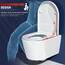 Rainsworth Spülrandlos Wand-WC Tiefspül Toilette - Hänge Toiletten mit effizienter Spültechnik, Kloschüssel inklusive WC-Sitz mit Absenkautomatik und Schnellspanner, Weiß, 48,5 cm lang