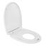 Calmwaters® Familien WC-Sitz, Toilettendeckel mit integriertem Kindersitz, einzeln lösbar, Absenkautomatik, 2 Montage-Optionen von oben, abnehmbar, antibakteriell, ovale Klobrille Weiß