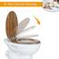 WOLTU Premium WC-Sitz Toilettensitz mit Absenkautomatik, MDF Holzkern, Softclose Scharnier, Desgin Décor Oval