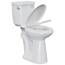 Simple Project 53,3 cm hohe Toilette, länglich mit Komfortstuhlsitz, 1,28 GPF, leistungsstark, Einzelspülung, extra hohe Toilette, 30,5 cm grobe Toilette, komfortable Höhe, Toilette für Senioren und