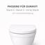 Bullseat WC Sitz passend für Duravit Starck 2, Starck 3 & me by Starck | Toilettendeckel mit Softclose Absenkautomatik | Abnehmbar mit Quick-Release | Antibakterieller Duroplast | Edelstahlbefestigung