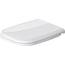 Duravit WC-Sitz D-Code mit Absenkautomatik - Toilettensitz aus Duroplast, D-Form, Soft-Close, Kunststoff-Scharniere, Weiß Hochglanz, Passend für Duravit D-Code Serie