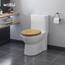 WOLTU Premium WC-Sitz Toilettensitz mit Absenkautomatik, MDF Holzkern, Softclose Scharnier, Desgin Décor Bamboo Oval
