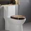 WOLTU #2 Premium WC-Sitz Toilettensitz mit Absenkautomatik, MDF Holzkern, Softclose Scharnier, Desgin Décor