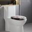 WOLTU Premium WC-Sitz Toilettensitz mit Absenkautomatik, MDF Holzkern, Softclose Scharnier, Desgin Décor Oval