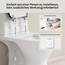 WOLTU Premium WC-Sitz Toilettensitz mit Absenkautomatik, MDF Holzkern, Softclose Scharnier, Desgin Décor Oval