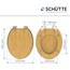 SCHÜTTE WC-Sitz BAMBOO mit Absenkautomatik aus Bambus, nachhaltiger Toilettendeckel mit 175kg Belastbarkeit, Toilettensitz mit Brille, Klodeckel für WC, Holz Klobrille