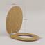 WOLTU Premium WC-Sitz Toilettensitz mit Absenkautomatik, MDF Holzkern, Softclose Scharnier, Desgin Décor Bamboo Oval