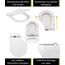 'aquaSu® Wand-WC Spülrandlos 2.0 | innovative Swirl Spültechnik | Spritzfrei & leise | Umweltfreundlich | Wasserzulauf seitlich | WC-Set Tondo | WC-Sitz mit Absenkautomatik | Duroplast Weiß | 04997 9