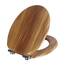 WOLTU Premium WC-Sitz Toilettensitz mit Absenkautomatik, MDF Holzkern, Softclose Scharnier, Desgin Décor Oval
