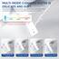 SPOWAY Smart Toilette, längliches, einteiliges Bidet-WC mit eingebautem Bidet, Tankless Smart Bidet Toilette mit Auto Open Close, Fußsensor, beheizter Sitz, LED-Display, Nachtlicht, Dual Flush