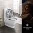 WOLTU Toilettendeckel, Klodeckel mit Absenkautomatik, WC Sitz mit Quick-Release-Funktion, Klobrille O-Form mit Motiv, Montage von oben zu unten, 175 kg belastbar