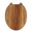 WOLTU Premium WC-Sitz Toilettensitz mit Absenkautomatik, MDF Holzkern, Softclose Scharnier, Desgin Décor Oval