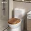 WOLTU Premium WC-Sitz Toilettensitz mit Absenkautomatik, MDF Holzkern, Softclose Scharnier, Desgin Décor Oval