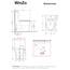 WinZo WZ5079B Kompaktes einteiliges WC, 57,9 cm tief, modernes kurzes Design, Doppelspülung, für kleine Mini-Badezimmer, 30,5 cm, rauh, mattschwarz
