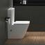 Mai & Mai Stand-WC 112T aus Keramik spülrandloses-WC weiß 36x63x82cm bodenstehende-Toilette inkl.Spülkasten