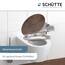 SCHÜTTE WC-Sitz DARKWOOD mit Absenkautomatik aus Holz, hochwertiger Toilettendeckel mit 175kg Belastbarkeit, Toilettensitz mit Brille, Klodeckel für WC, MDF Holzkern Klobrille mit Motiv