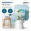 SANFINO® Premium WC Sitz mit Absenkautomatik – hochwertige Toilettendeckel aus Holz, viele bunte Motive, hoher Sitzkomfort, einfache Montage inklusive Montageanleitung – "Hawaii"