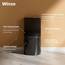 WinZo WZ5079B Kompaktes einteiliges WC, 57,9 cm tief, modernes kurzes Design, Doppelspülung, für kleine Mini-Badezimmer, 30,5 cm, rauh, mattschwarz