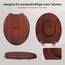 WOLTU Premium WC-Sitz Toilettensitz mit Absenkautomatik, MDF Holzkern, Softclose Scharnier, Desgin Décor Oval