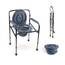 Mobiclinic®, Toilettenstuhl, Toilettensitz, Stahl, Puente, Mit Deckel, Wc Sitz, Höhenverstellbar, Máx. 100 Kg, Eimer Leicht Herauszuziehen, Armlehne, Grau