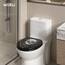 WOLTU Premium WC-Sitz Toilettensitz mit Absenkautomatik, MDF Holzkern, Softclose Scharnier, Desgin Décor Oval