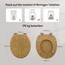 WOLTU Premium WC-Sitz Toilettensitz mit Absenkautomatik, MDF Holzkern, Softclose Scharnier, Desgin Décor Bamboo Oval