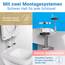 LOBENSWERK Toilettendeckel Eckig [Einfache Montage] passgenau zu Keramag Renova Nr 1 WC Sitz | Mit Absenkautomatik, antibakteriell & UV-beständig | Klodeckel, Klobrille inkl. Installationsschablone