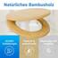 LOBENSWERK Toilettendeckel Bambus [Einfache Montage] mit Soft-Touch Beschichtung | antibakteriell & UV-beständig | Quick-Release-Funktion | Klodeckel Holz, Klobrille, WC Sitz