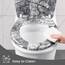 WOLTU Toilettendeckel, Klodeckel mit Absenkautomatik, WC Sitz mit Quick-Release-Funktion, Klobrille O-Form mit Motiv, Montage von oben zu unten, 175 kg belastbar
