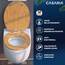 CASARIA® Toilettendeckel mit doppelter Absenkautomatik MDF rostfreie Metall Scharniere WC Sitz 175kg Belastbar Antibakteriell Toilettensitz Bambus