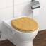 SCHÜTTE WC-Sitz BAMBOO mit Absenkautomatik aus Bambus, nachhaltiger Toilettendeckel mit 175kg Belastbarkeit, Toilettensitz mit Brille, Klodeckel für WC, Holz Klobrille