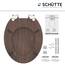 SCHÜTTE WC-Sitz DARKWOOD mit Absenkautomatik aus Holz, hochwertiger Toilettendeckel mit 175kg Belastbarkeit, Toilettensitz mit Brille, Klodeckel für WC, MDF Holzkern Klobrille mit Motiv