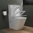 Mai & Mai Stand-WC 112T aus Keramik spülrandloses-WC weiß 36x63x82cm bodenstehende-Toilette inkl.Spülkasten