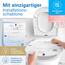 LOBENSWERK Toilettendeckel D Form [KURZ] einfache Montage | Klodeckel mit Absenkautomatik | Toilettendeckel, Klobrille, Toilettensitz antibakteriell & UV-beständig inkl. Installationsschablone