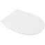 Calmwaters® Flacher WC-Sitz mit Absenkautomatik, Slim, antibakterieller Duroplast Toilettensitz, Edelstahl-Scharniere, Abnehmbar, extraflacher WC-Deckel, Standard O-Form, 26LP3163