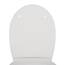 Calmwaters® Flacher WC-Sitz mit Absenkautomatik, Slim, antibakterieller Duroplast Toilettensitz, Edelstahl-Scharniere, Abnehmbar, extraflacher WC-Deckel, Standard O-Form, 26LP3163