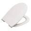 Calmwaters® Flacher WC-Sitz mit Absenkautomatik, Slim, antibakterieller Duroplast Toilettensitz, Edelstahl-Scharniere, Abnehmbar, extraflacher WC-Deckel, Standard O-Form, 26LP3163