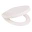 Calmwaters® Antibakterieller Premium WC Sitz mit Absenkautomatik Modern Soft, WC Deckel überlappend, abnehmbar, Duroplast Toilettensitz oval, universale O-Form, Top-Fix, Edelstahlscharnier, Weiß