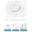 Calmwaters® Antibakterieller Premium WC Sitz mit Absenkautomatik Modern Soft, WC Deckel überlappend, abnehmbar, Duroplast Toilettensitz oval, universale O-Form, Top-Fix, Edelstahlscharnier, Weiß
