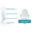 Calmwaters® Flacher WC-Sitz mit Absenkautomatik, Slim, antibakterieller Duroplast Toilettensitz, Edelstahl-Scharniere, Abnehmbar, extraflacher WC-Deckel, Standard O-Form, 26LP3163