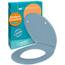 Calmwaters® Premium WC Sitz einfache Montage, Toilettendeckel bis 250 kg, Made in EU, antibakterieller Duroplast, Absenkautomatik, 2 Montage Optionen, abnehmbar, Klobrille, oval, Bermuda-Blau